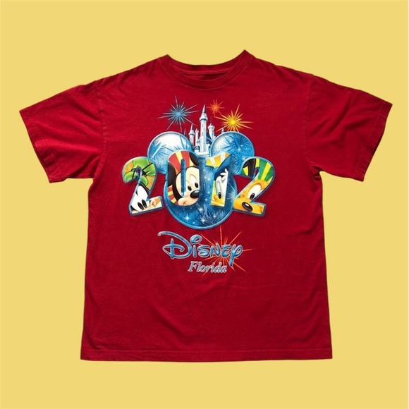 Disney Tops - Disney 2012 Florida Short Sleeve Shirt Unisex Large Red